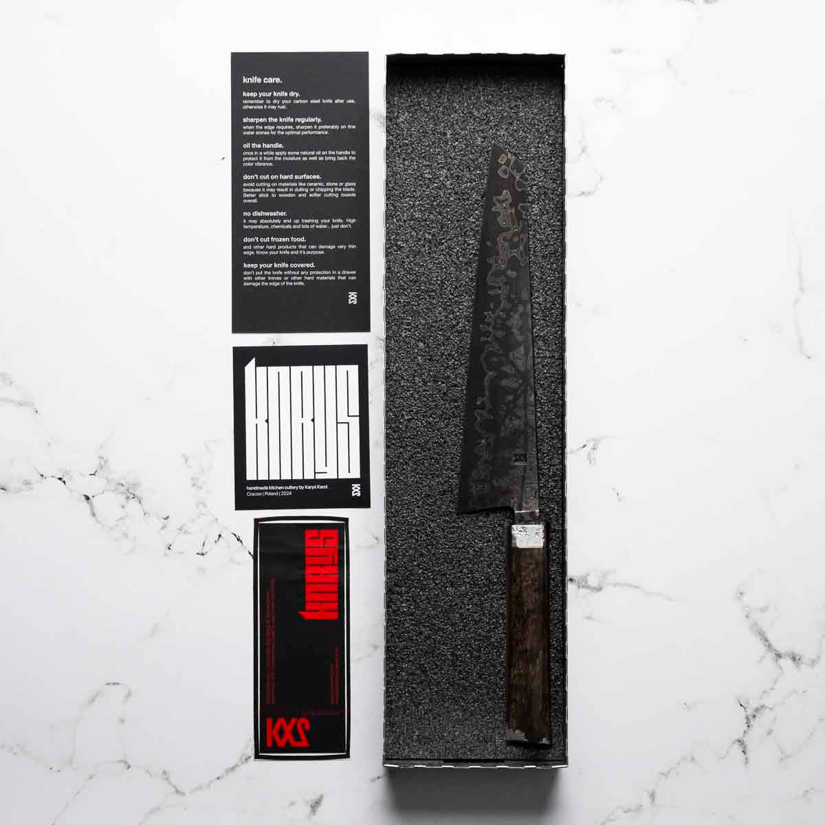Karol Karyś 250mm Damascus Kiritsuke