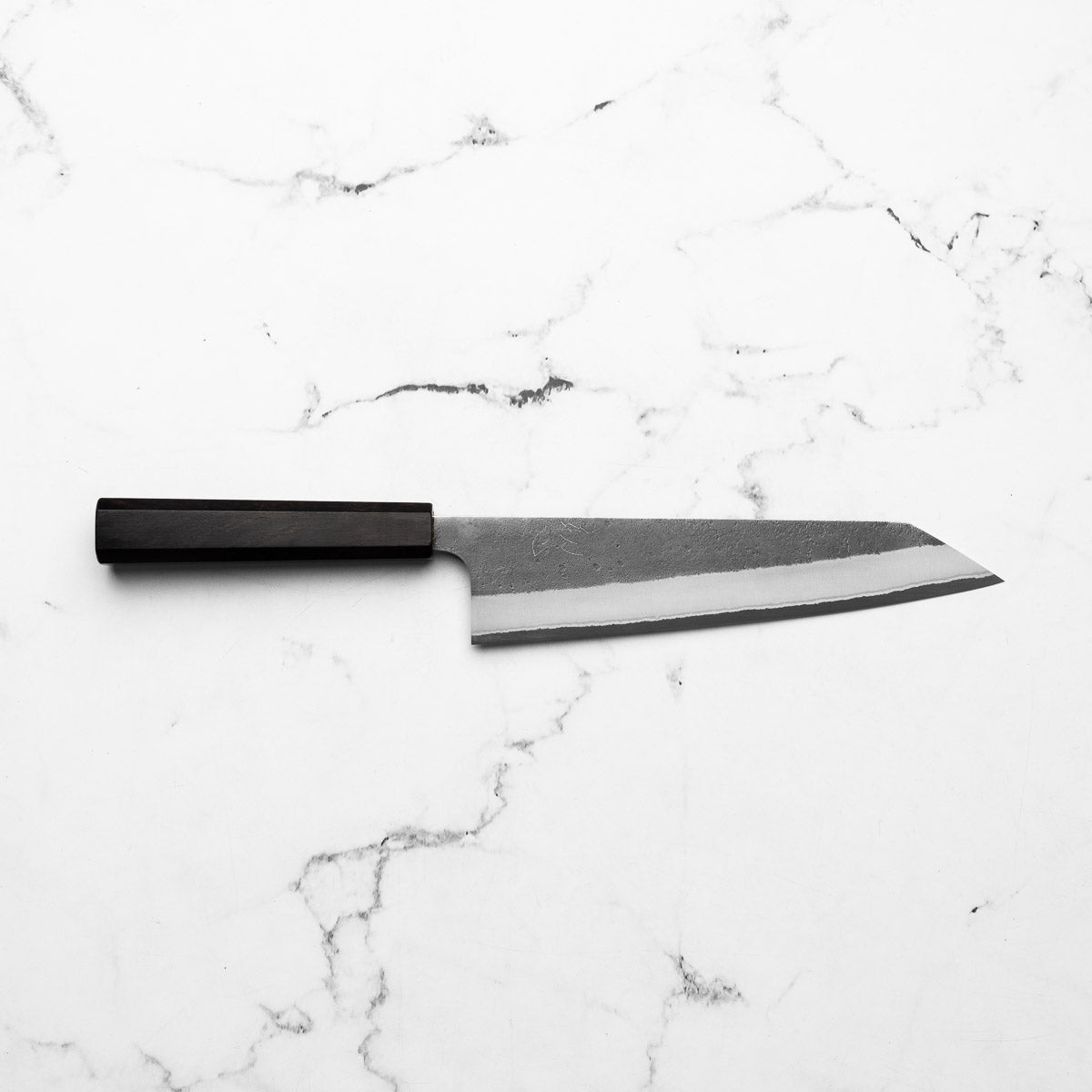 Yoshikane (Hatsukokoro) White 2 Kurouchi Nashiji SS Clad Kiritsuke 210mm - Ebony