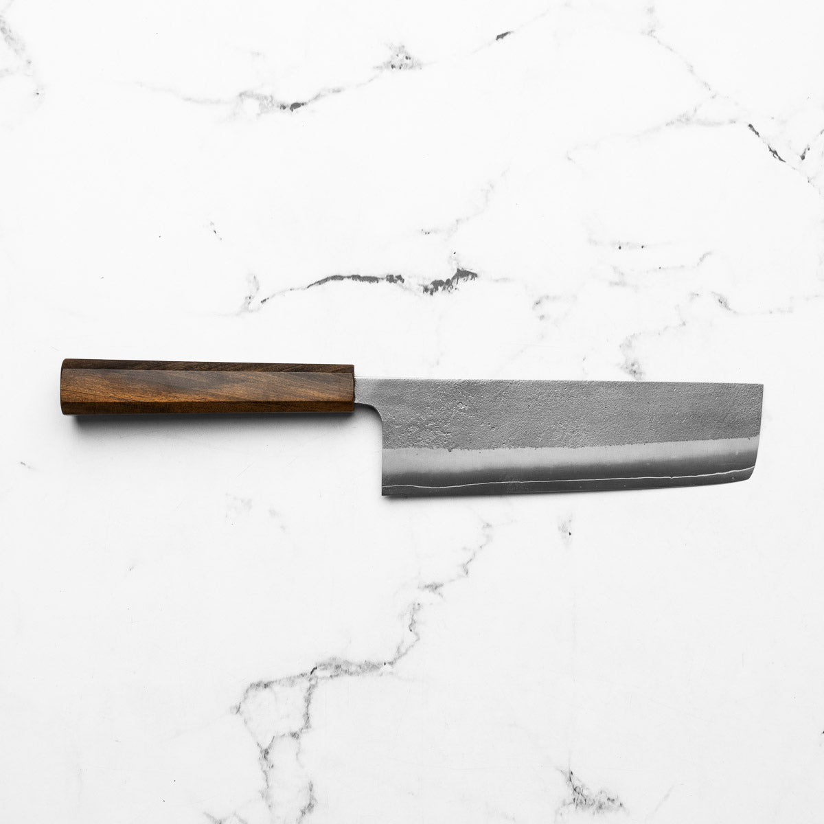 Yoshikane (Hatsukokoro) SKD Nashiji Stainless Clad Nakiri 165mm - Bubinga