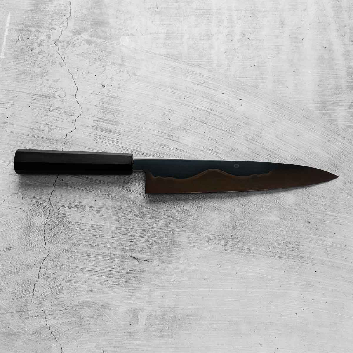Ikeda Yoshikazu White 1 Honyaki Kachikaeshi Gyuto 240mm - Ebony