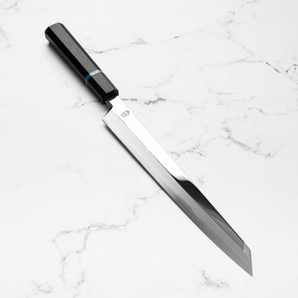 Sakai Kikumori "Choyo" Ginsan Kiritsuke Yanagiba 270mm - Ebony Turquoise