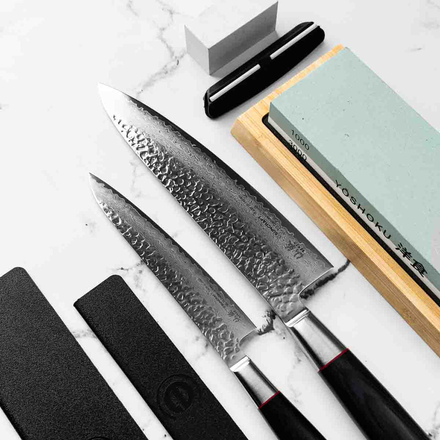 Senzo Classic - 2 Knife Set with Whetstone