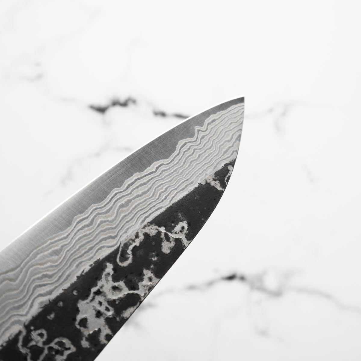 Hatsukokoro SLD Kurouchi Damascus Gyuto 210mm - Carbon Fibre