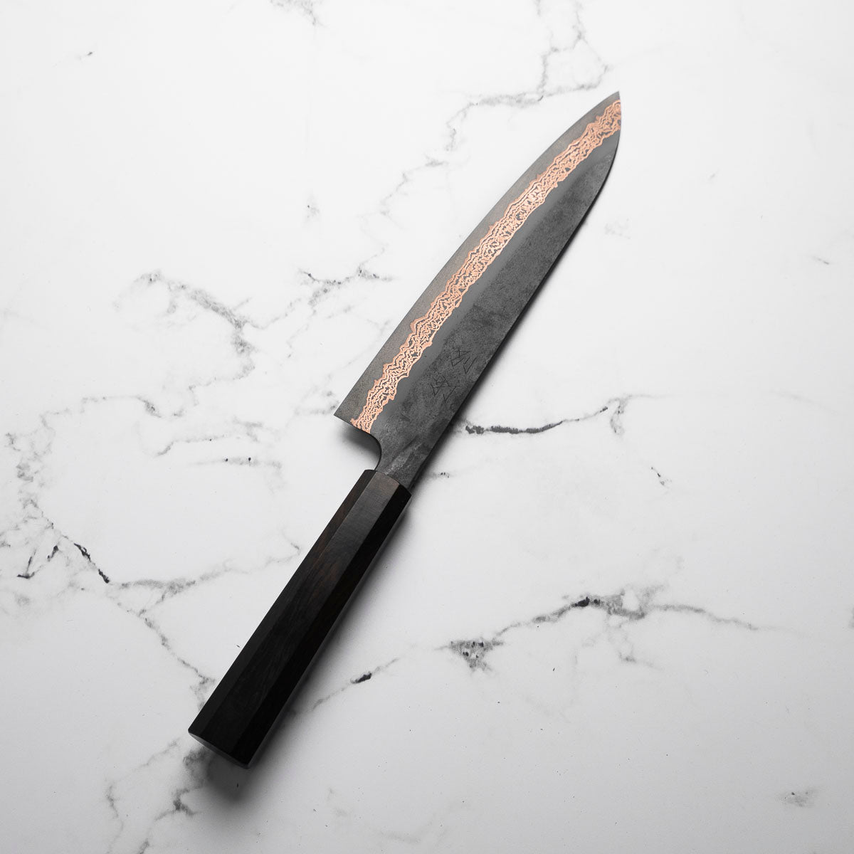 Hatsukokoro Yorokobi Kurouchi SLD Damascus Gyuto 210mm - Ebony