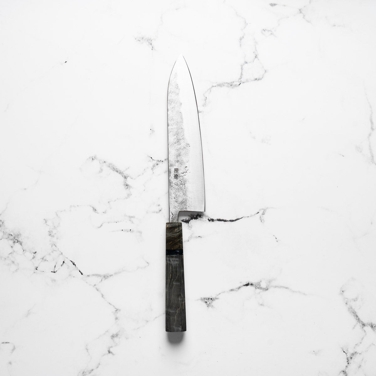 Teruyasu Fujiwara White 2 Nashiji Gyuto 210mm - Dark Maple