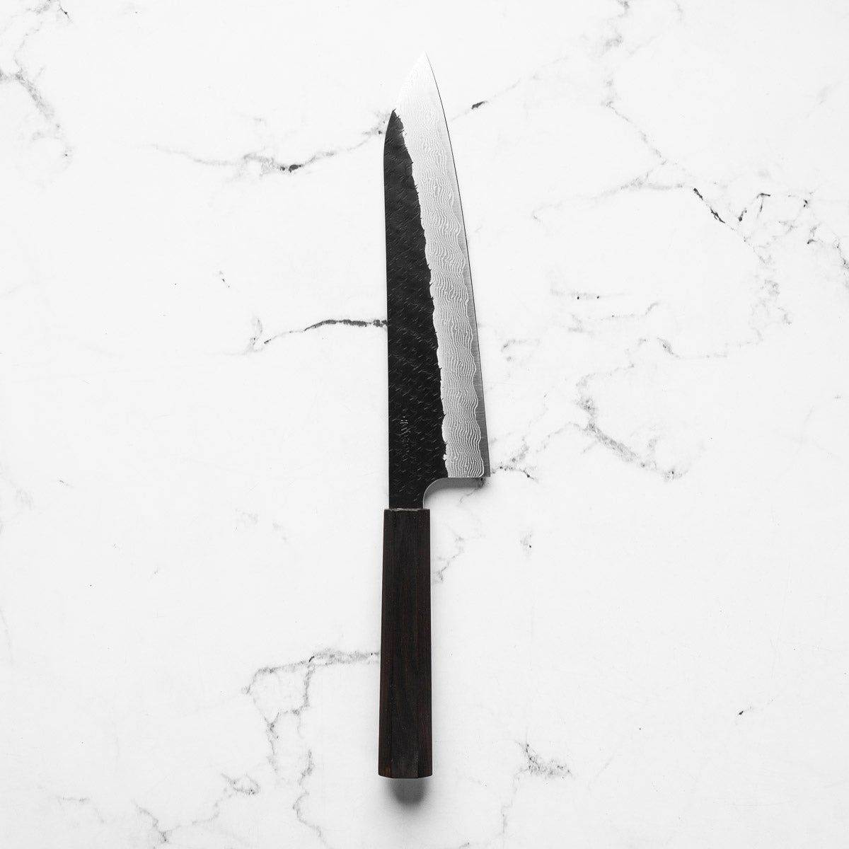 Nigara Hamono SGSTRIX Kurouchi Damascus Gyuto 240mm - Mono Ebony