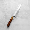 Touroku Sakai Ginsan Nashiji Kiritsuke 210mm - Siamese Rosewood - angled view