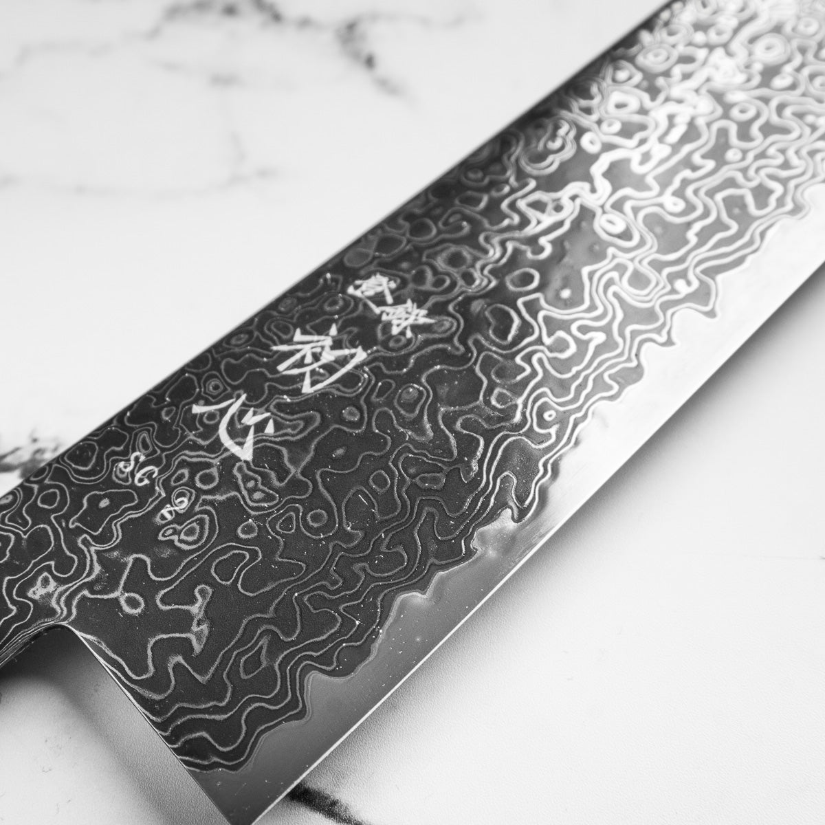 Hatsukokoro Ryuhyo Kurozome SG2 Damascus Gyuto 240mm - Maple