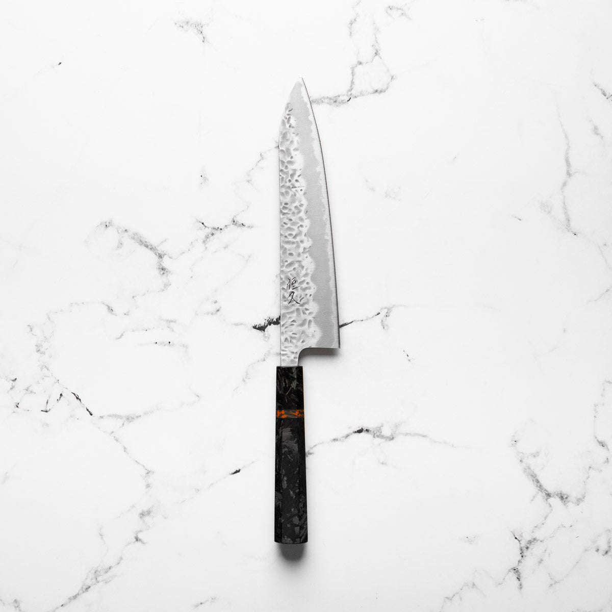 Tsunehisa White 1 SS Clad Tsuchime Gyuto 210mm - Carbon Fibre