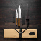 Tsunehisa Ginsan Nashiji 2 Knife Set with Porter Knife Roll