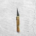 Nagao Kanekoma Higonokami Brass - Single Bevel - detail view