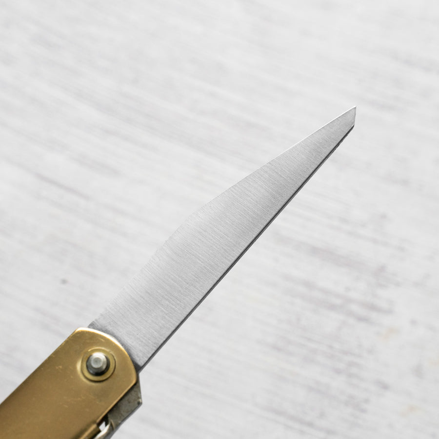 Nagao Kanekoma Higonokami Brass - Single Bevel - view 7