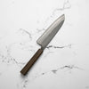 Hatsukokoro Kumokage Blue 2 Kurouchi Damascus Santoku 180mm