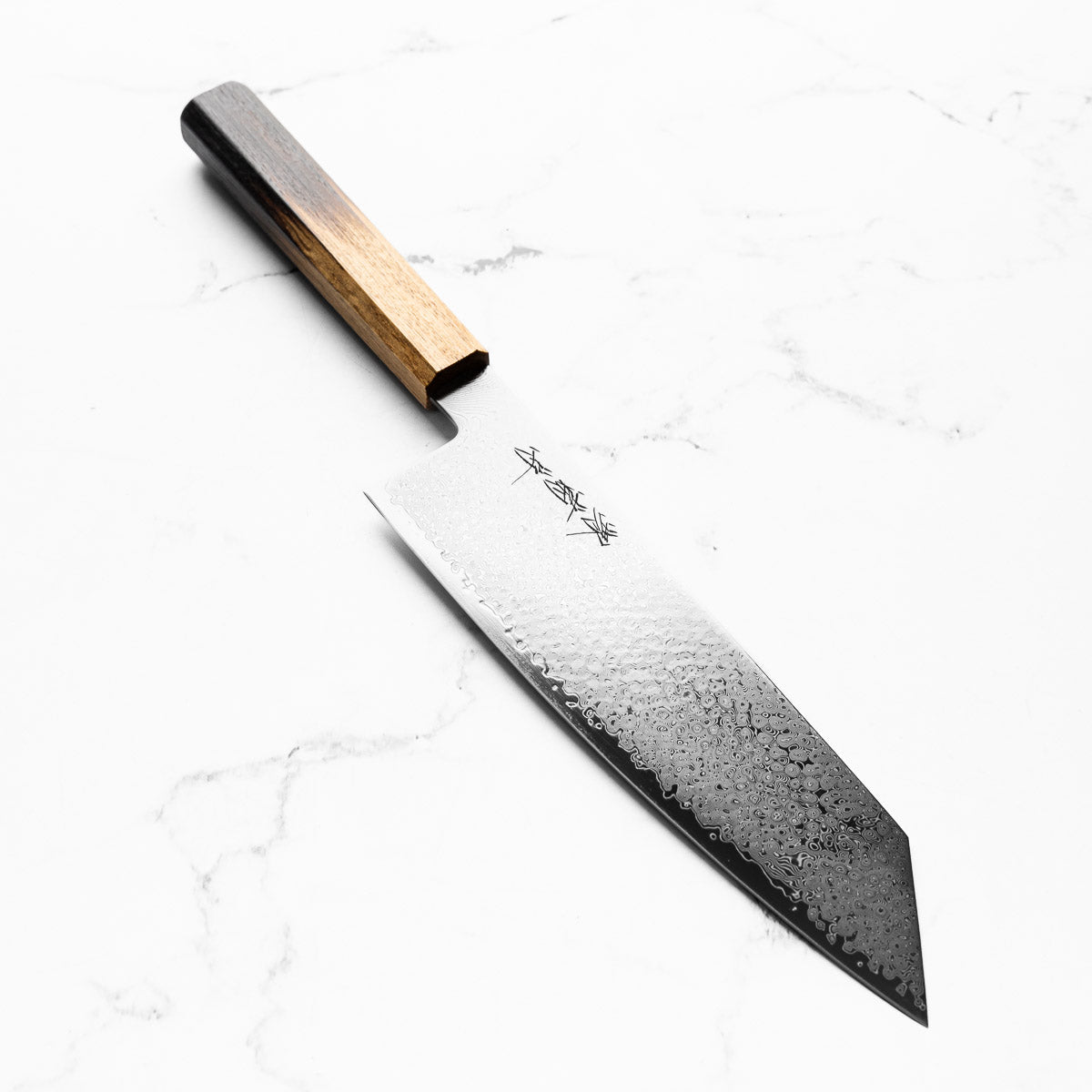 Sakai Kikumori OHS SG2 Damascus Extra Tall Kiritsuke Gyuto 210mm - Burnt Oak