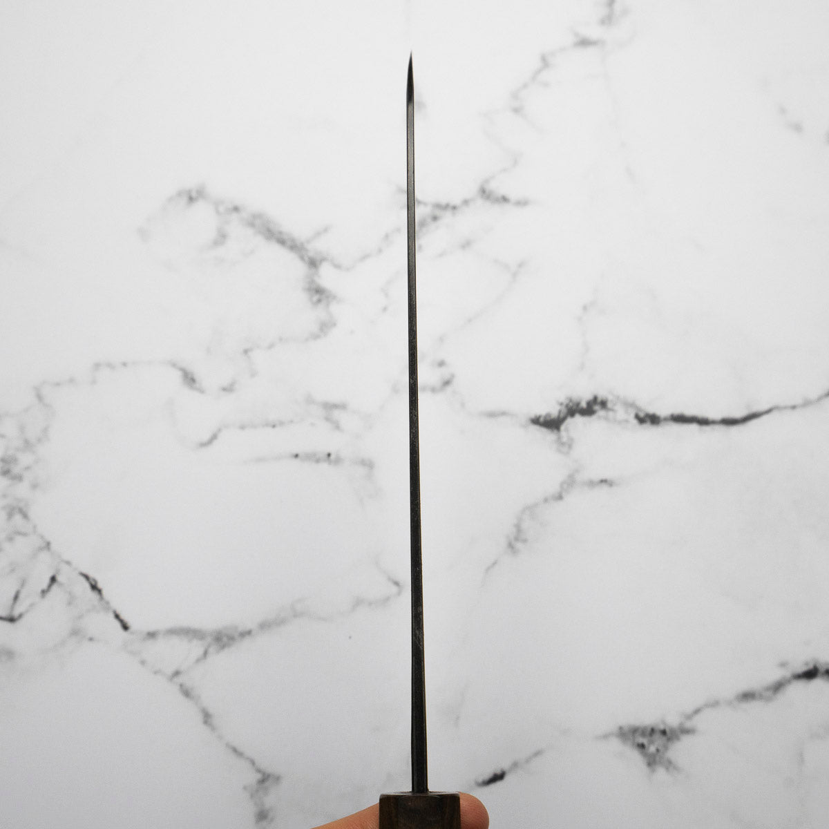 Hatsukokoro Kumokage Blue 2 Kurouchi Damascus Santoku 180mm