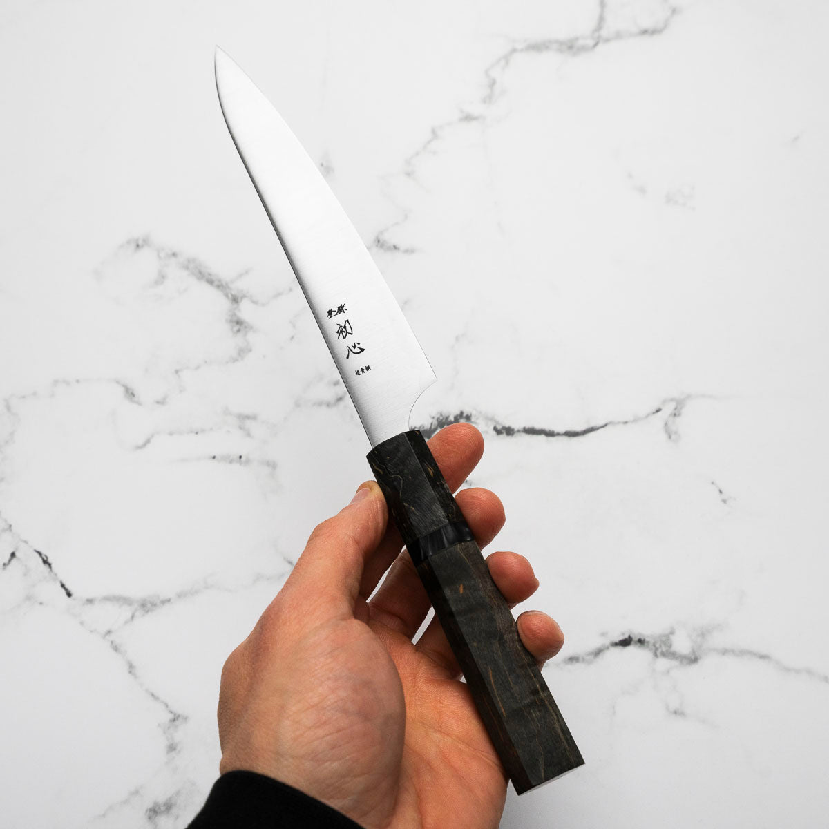 Hatsukokoro Hayabusa Blue Super Petty 150mm - Dark Maple