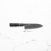 Hatsukokoro Ryuhyo Kurozome SG2 Damascus Santoku 180mm -  Maple Turquoise