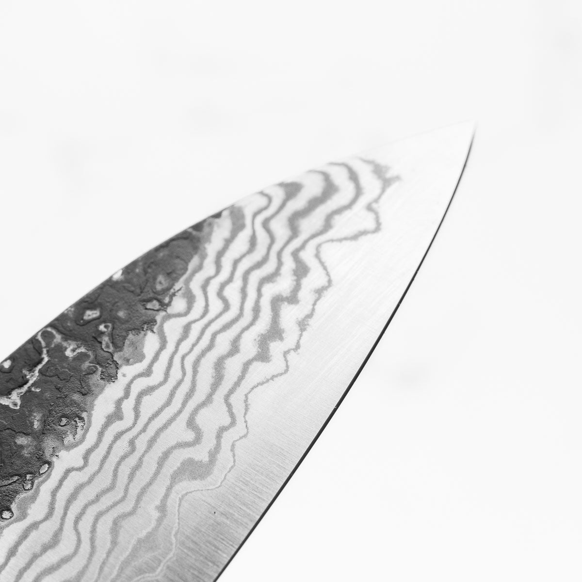 Hatsukokoro SLD Kurouchi Damascus Gyuto 210mm - Dark Carbon Fibre