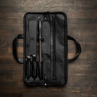 Nigara Hamono Blue Super Tsuchime 2 Knife Set with Porter Knife Bag - Ebony