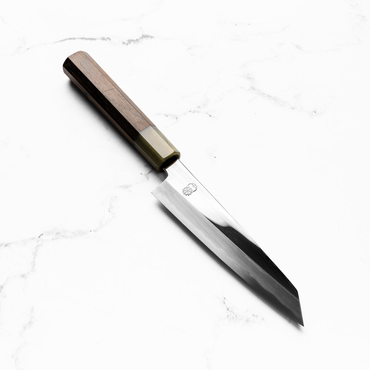 Sakai Kikumori "Choyo" Blue 1 Kiritsuke Petty 135mm - Persimmon