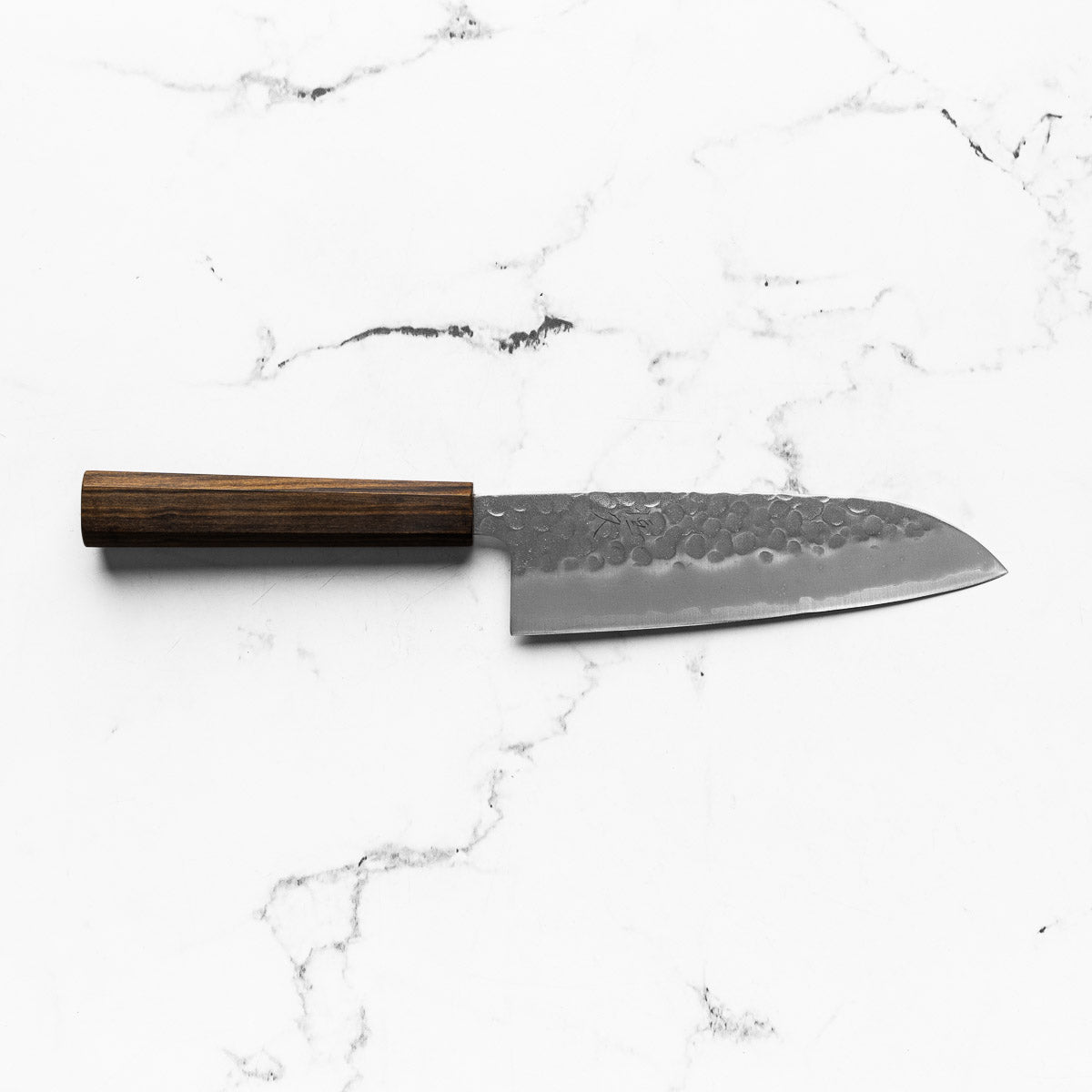 Tsunehisa White 2 Stainless Clad Tsuchime Santoku 165mm - Mono Bubinga