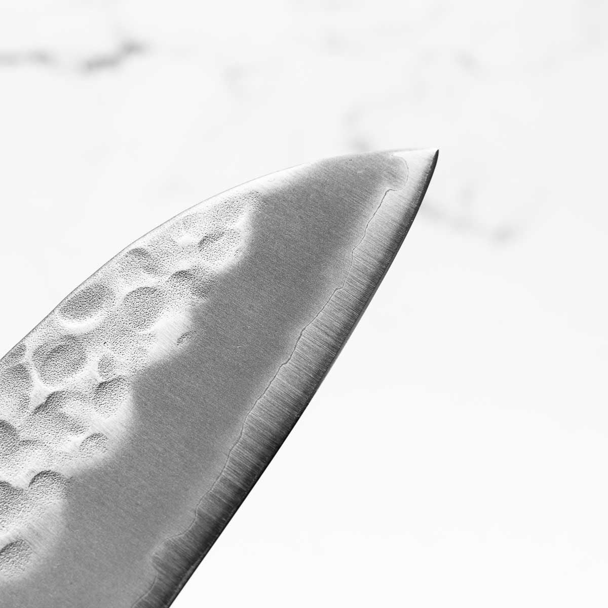 Tsunehisa White 2 Stainless Clad Tsuchime Santoku 165mm - Mono Bubinga