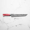 Takeshi Saji R2/SG2 Damascus Sakimaru Sujihiki 240mm Red/Pink Acrylic