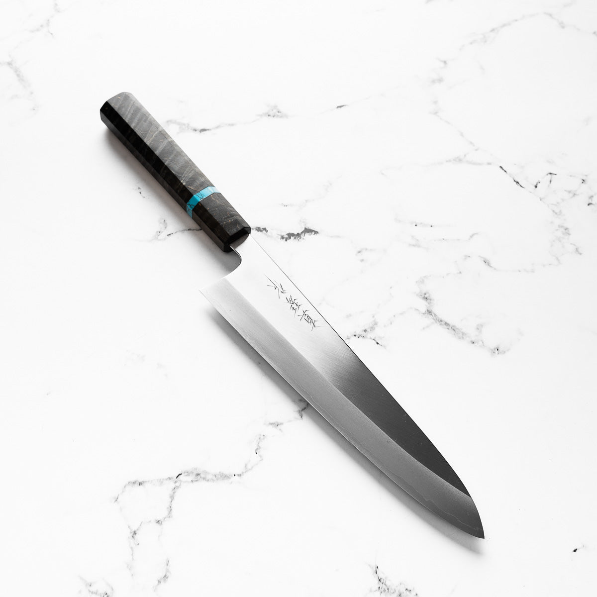 Tadokoro Hamono Ginsan Gyuto 240mm - Maple Turquoise