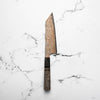 Takeshi Saji VG10-W Nashiji Rainbow Damascus Bunka 165mm - Dark Maple