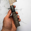 Takeshi Saji VG10-W Nashiji Rainbow Damascus Bunka 165mm - Dark Maple