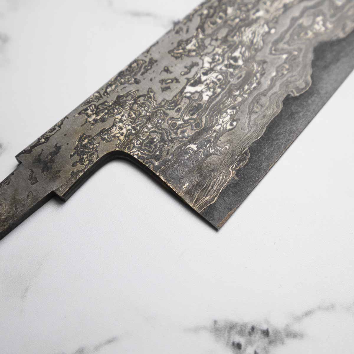 Hiromune Takaba Shirogami Damascus Gyuto 240mm - handle detail