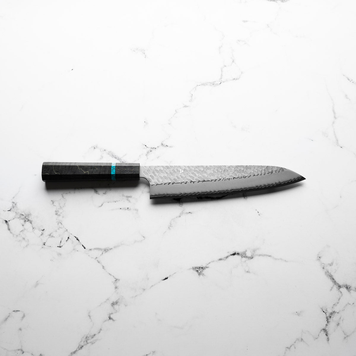 Nigara Hamono SG2 Migaki Tsuchime Gyuto 240mm - Maple Turquoise