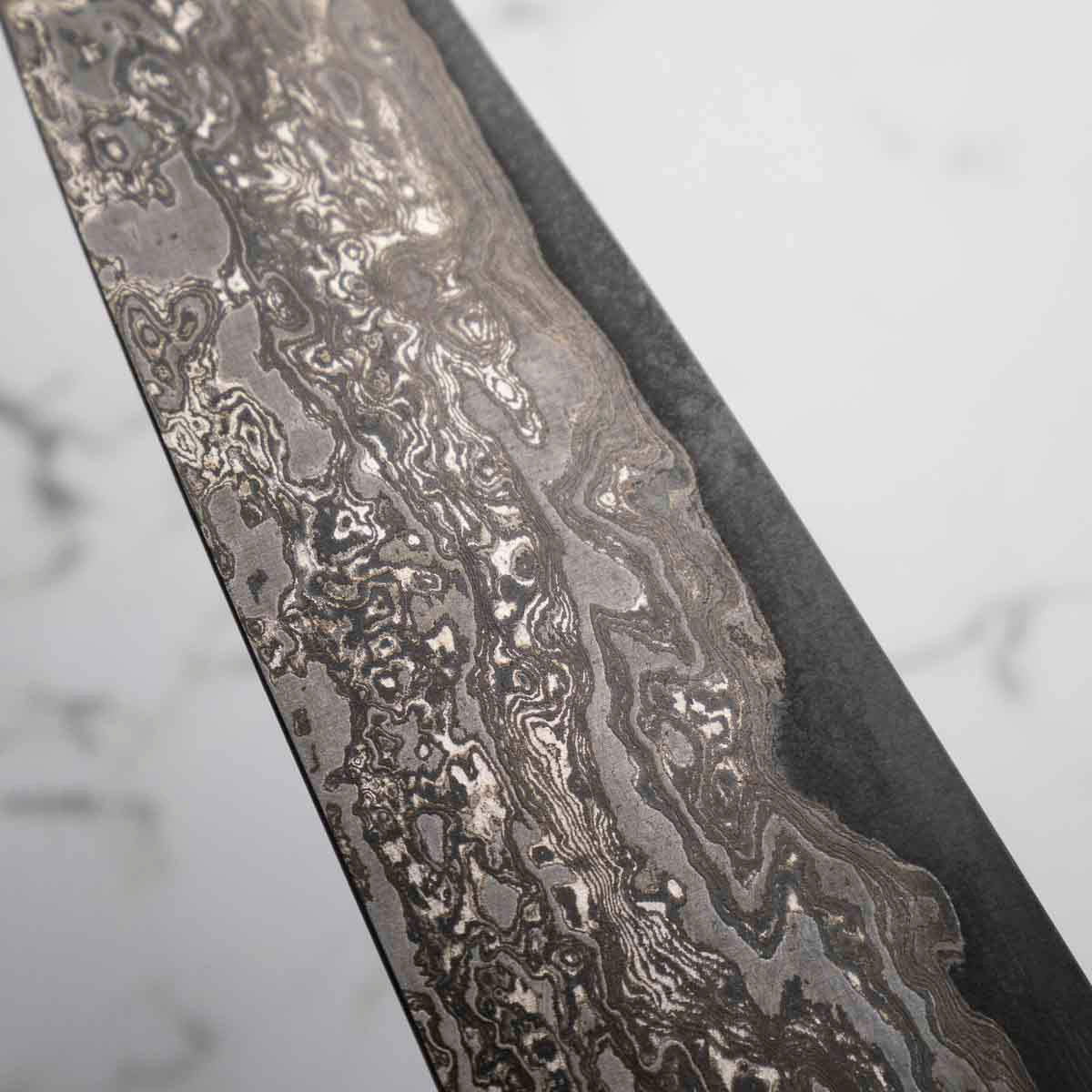 Hiromune Takaba Shirogami Damascus Gyuto 240mm - view 12