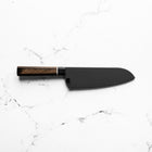 Senzo Black Santoku 167mm - Fitted Saya - Scales