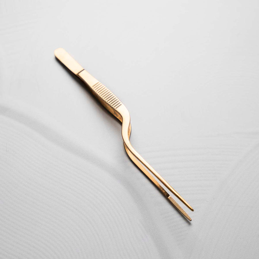 Offset Plating Tweezer 15cm - Copper