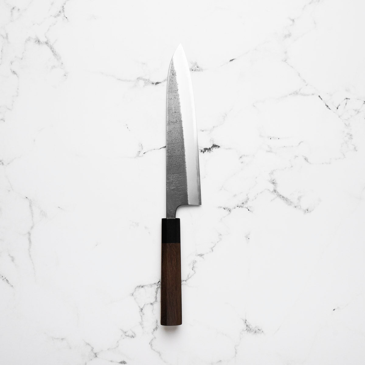 Wakui White 2 Stainless Clad Nashiji Gyuto 210mm