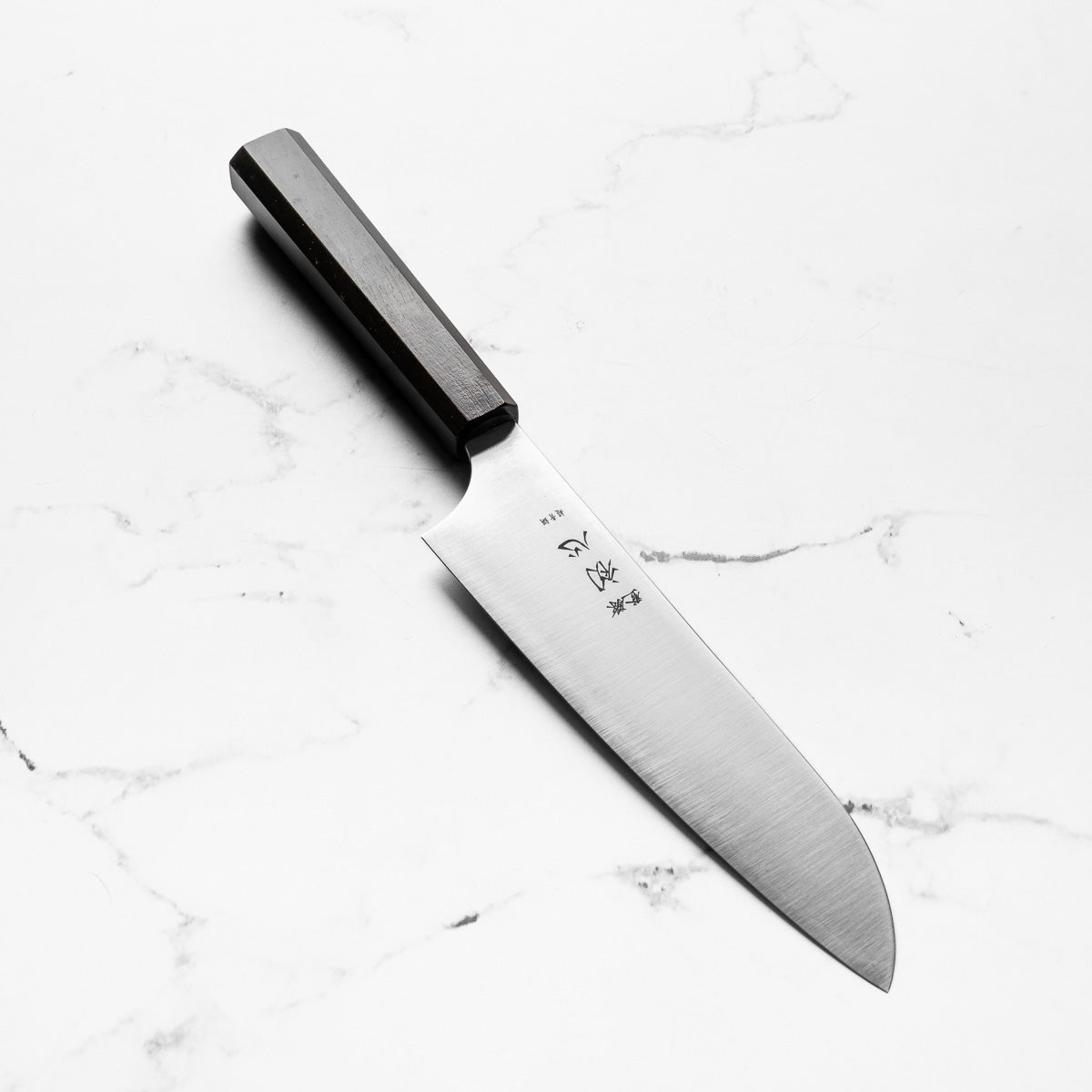 Hatsukokoro Hayabusa Blue Super Santoku 180mm - Ebony