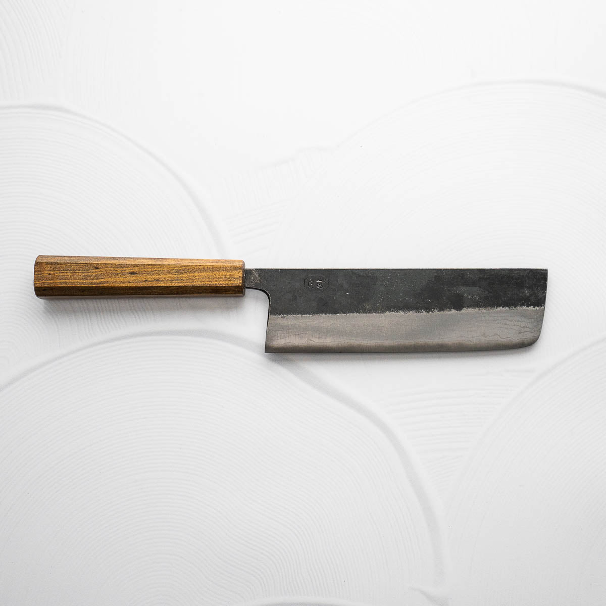 Hatsukokoro Kumokage Blue 2 Kurouchi Damascus Nakiri 165mm