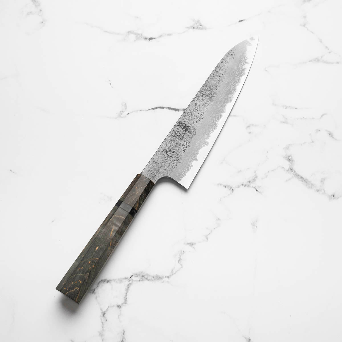 Hatsukokoro Ryusui Blue 2 Damascus Gyuto 210mm - Dark Maple