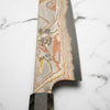 Hatsukokoro Irodori Blue 2 Rainbow Damascus Gyuto 240mm - Dark Maple