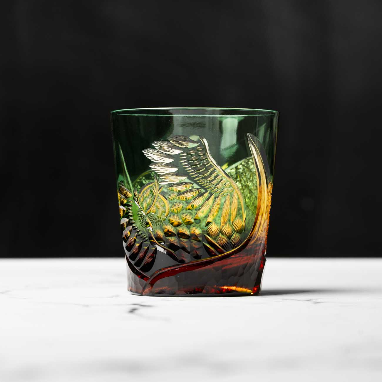 Kiyohide Glass Kobo Rock Glass Seiken Green