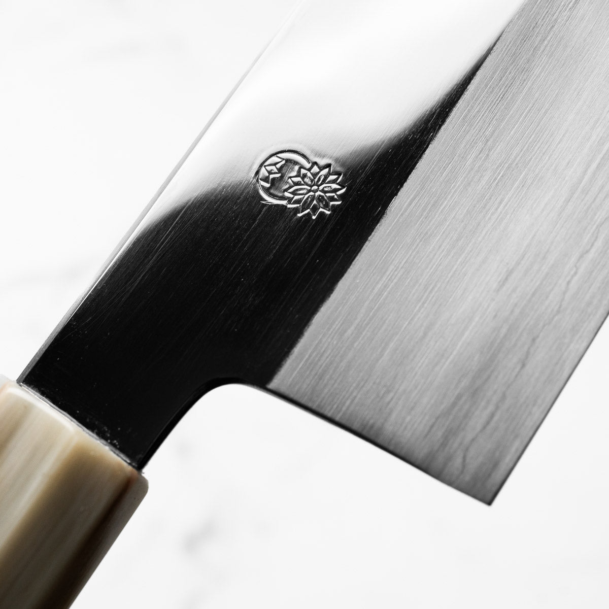 Sakai Kikumori "Choyo" Ginsan Nakiri 180mm - Persimmon