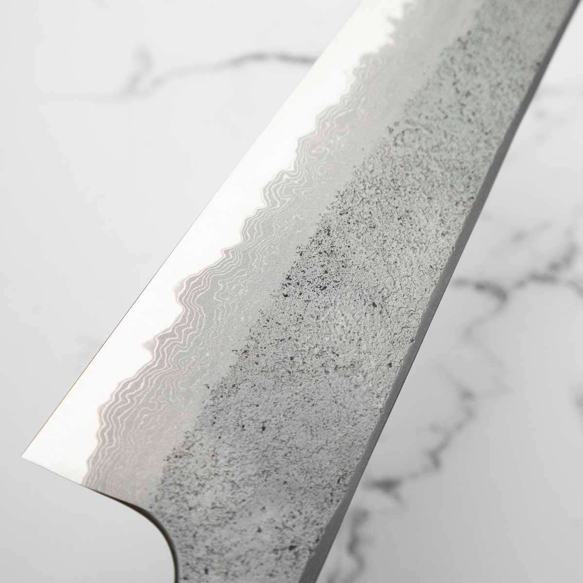 Hatsukokoro Ryusui Blue 2 Damascus Kiritsuke Gyuto 240mm - Ebony