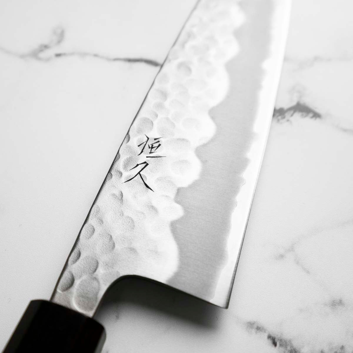 Tsunehisa White 2 Stainless Clad Tsuchime Santoku 165mm - Ebony
