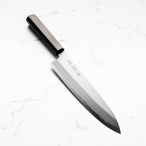 Togashi x Sakai Kikumori White 1 Stainless Clad Gyuto 240mm - Ebony (B-Grade)