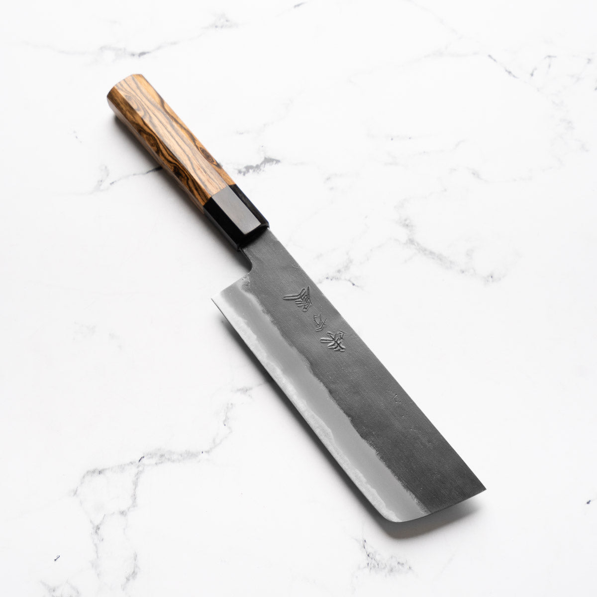 Mutsumi Hinoura Ajikataya White 2 Nakiri 165mm - Bocote / Black Horn