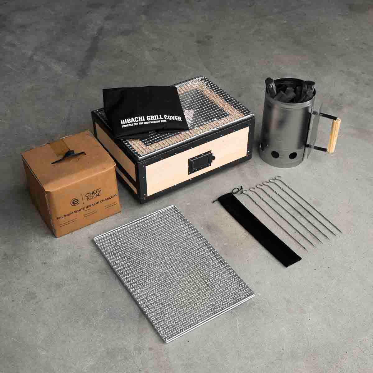 Kinka Okunoto Hibachi Grill Bundle - Wide Medium 47cm