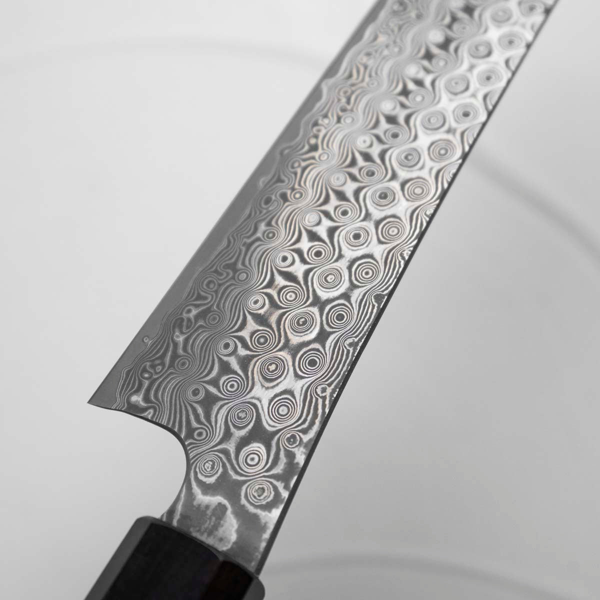 Nigara Hamono SG2 Raindrop Damascus Sakimaru Sujihiki 270mm - Ebony