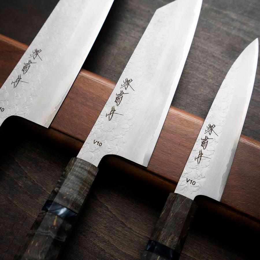 Sakai Kikumori VG10 - 3 Knife Set with Magnetic Strip