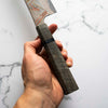 Hatsukokoro Irodori Blue 2 Rainbow Damascus Kiritsuke Gyuto 240mm - Dark Maple
